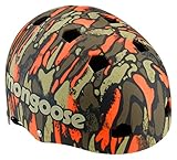 Mongoose Youth Logo Camo Grit Helmet, Orange/Green