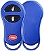 KeylessOption Just the Case Keyless Entry Remote Control Car Key Fob Shell Replacement for GQ43VT13T, GQ43VT17T, GQ43VT9T - Blue