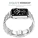 MoKo Compatible Band Replacement for Apple Watch 42mm 44mm Series 4/3/2/1, Stainless Steel Metal Replacement Smart Watch Strap Bracelet - Silver (Not Fit iWatch 38mm 40mm)