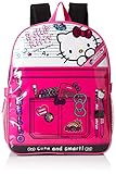 Hello Kitty Girls' Composition 15 Backpack with Lunch Kit, Pink/Black