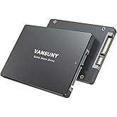 Vansuny 256GB SATA III SSD Internal Soild State Drive 2.5” Internal Drive Advanced 3D NAND Flash Up to 500MB/s SSD Hard Drive