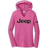 Jeep Ladies Lightweight Triblend Hooded T-shirt - Lotus Pink