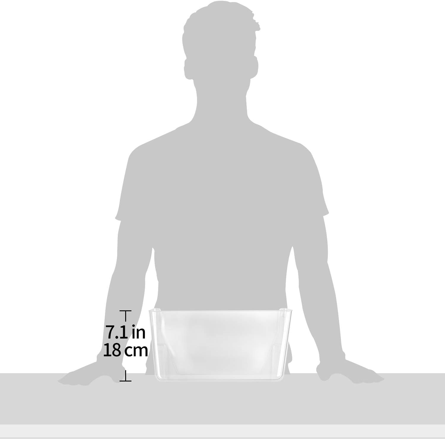 Basics Wall Pocket, Letter, Clear, 1-Pocket : Office Products