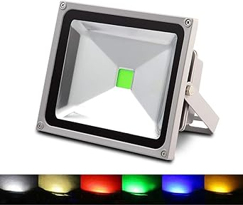 RGB Foco LED, Spotlight de Exterior impermeable IP65, Cambio ...