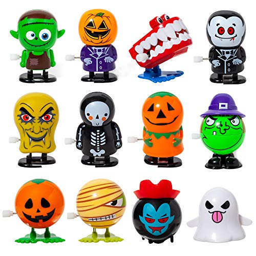 Kizcity 12 Pack Halloween Windup Toys for Halloween, Assorted Funny