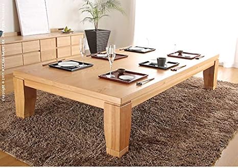 Amazon Co Jp Moca Mb 日本製 家具調こたつ テーブル 長方形 180 100 スクエア 本体のみ 天然木 脚 高さ調節 コタツ ナチュラル ホーム キッチン