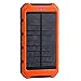 Solar Charger, LBell 10000mAh Dual USB Port External Battery Pack with Flashlight for Cell Phones Camera GPS Tablets ect