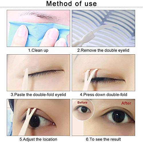 1920Pcs Invisible Single Side Fiber Double Eyelid Tape Stickers Perfect for Hooded, Droopy, Uneven, small eyes, or Mono-eyelids