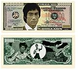 American Art Classics Bruce Lee Million Dollar Bill Collectible in Currency Holder - Best Gift Or Party Favor for Fans of This Martial Arts Legend