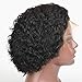 YVONNE Short Pixie Cut Wig Curly Brazilian Remy Human Hair Lace Front Wigs Natural Color