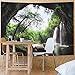 Ice jazz Mountain Cave Tapestry Waterfall Tapestry Forest Tree Tapestry Nature Tapestry Wall Hanging for Bedroom Living Room Dorm