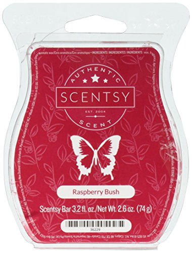 Scentsy Raspberry Bush Bar Wickless Candle Tart Wax 3.2 Fl Oz, 8 Squares