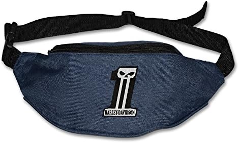Casual Harley-Davidson Skull Motorcycle #1 Waist Bag Outdoors Packs Unisex Navy