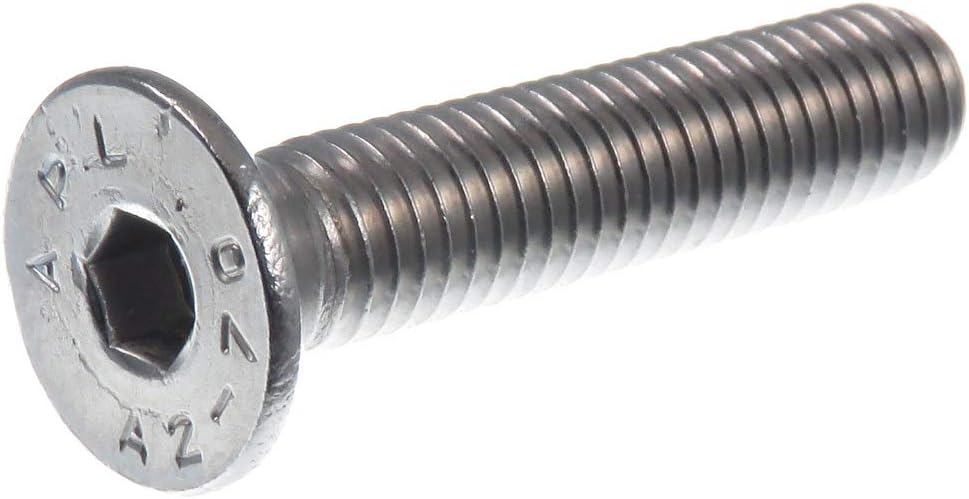 Vis à Tête Fraisée Inox SECCARO – M8 X 20 Mm, V2A (A2), Lot De 20 Pièces, Argenté