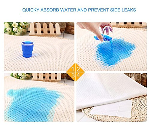Baby Waterproof Pad Bed Mattress Protector Reusable Incontinence Pads Organic Cotton 4 Protective Layers Ultra Absorb Sheets for Infants Kids, Size 39.5”x23.8” (1 Pack)