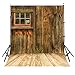 LYLYCTY 5x7ft Rustic Barn Door Wall Photography Background Yellow Wooden Floor Photo Backdrop Studio Props Wall LY002