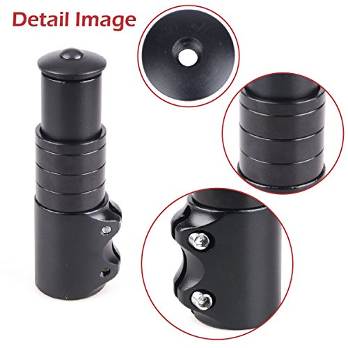 JEELAD MTB Bicycle Bike Fork Stem Extender Aluminium Alloy Head Up Adapter Handlebar Riser Adaptor (Black-2) - Thumbnail 6