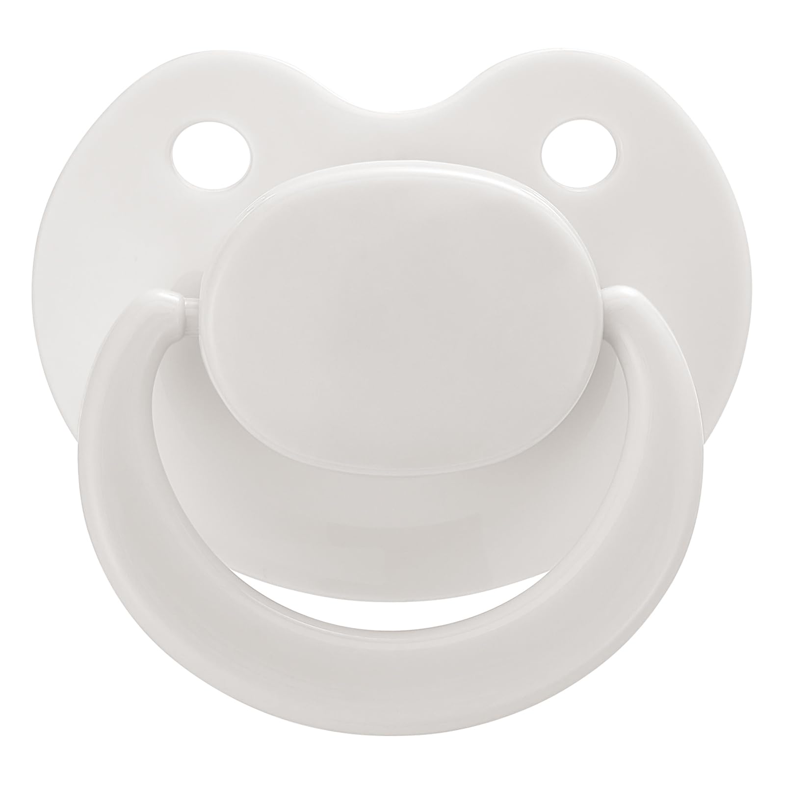 Photo 1 of Somniumnight Adult Sized Pacifier Bigshield : Replacement Silicone Paci Big Teat for Anxiety Release - Orthodontic Biny Taken Apart and Re-Assembled White