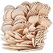 Disposable Wooden Cutlery Set. 250 Pieces: 100 Forks, 100 Spoons, 50 Knives. 6.25