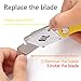 DOWELL Retractable Utility Knife,Multifunction Box Cutter,Portable Anti Slip Rubber Handle and Extra Blades(5PCS) Perfect for Cutting Paper, Carpet, Rope and More