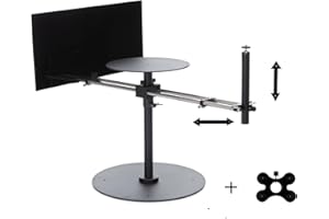 DFCINE DF DIGITALFOTO V360S Camera Spinner with Dolly Wheel, 360 Video Professional Photography Turntable Photo Booth, Rotating Platform for Unboxing Commercial Video, Food Shooting, Product Photography