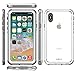 CellEver Waterproof Case for iPhone X/Xs, Shockproof IP68 Certified SandProof Snowproof Full Body Protective Cover - K7 White/Gray