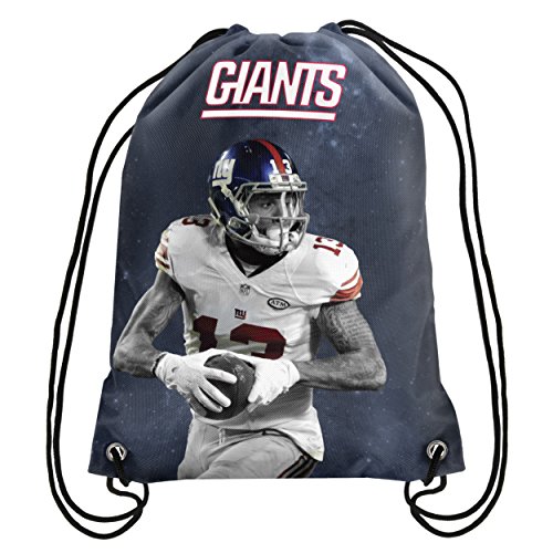 New York Giants Official NFL Player Image Drawstring Backpack Gym Bag - Odell Beckham Jr.