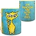 Eye Punch Cat Funny Mug by Pithitude - One Single 11oz.Yellow Coffee Cup