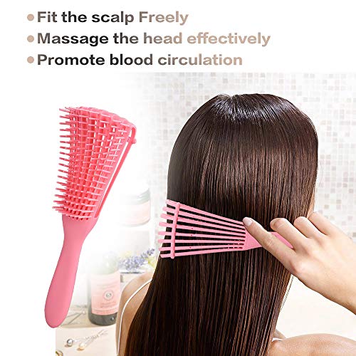 Detangling Brush Massage Hair Brush Wet and Dry Silicone Twisting Hair