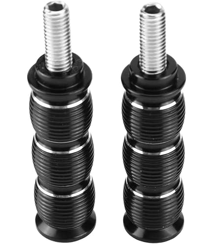 Keenso Motorcycle Shift & Brake Pegs – Stainless Steel Replacement For Indian Scout 2015-2018, Black/Silver Option