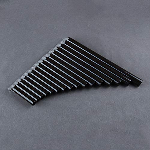 New Arrival 16 Pipes Pan Flute Pan Pipe G Key ABS Plastic Traditional Woodwind Musical Instrument for Beginner and Musical Lover (16 Pipes, dark brown)