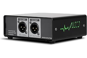 Luocute Stereo Direct Connection Box, Dual Channel Balanced Sound Interface with Ground Isolation and 20dB Attenuation for No