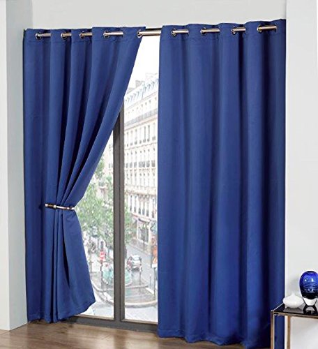 Mh Distributions Luxury Thermal Supersoft Blackout Curtains Pair