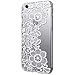 ABC Clear Lace Floral Flower Plastic Hard Back Case for iPhone 6 Plus