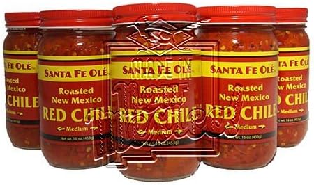 Santa Fe Ole Roasted New Mexico Red Chile Medium (6)