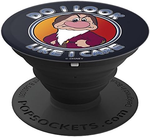 DisneyDisney Snow White Dwarf Grumpy Do I Look Like I Care PopSockets Standard PopGrip