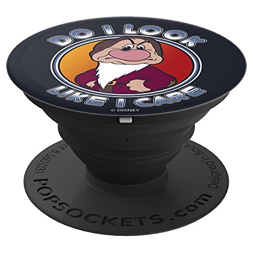DisneyDisney Snow White Dwarf Grumpy Do I Look Like I Care PopSockets Standard PopGrip
