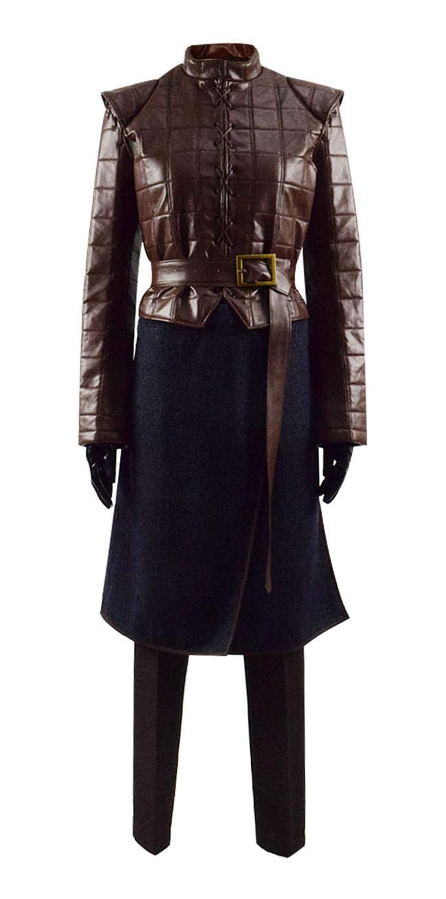 Hot TV Series Season 8 Arya Costume Womens Knight Full Set Halloween Battle Cosplay Outfit