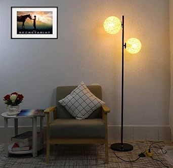 Lampadaire Lampadaire En Rotin Abat Jour Peinture Noire En Metal Lampe Verticale 1 5 M Avec Interrupteur Au Pied Salon Chambre Lit Bureau De Lecture Amazon Fr Luminaires Et Eclairage