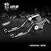 MZS Pivot Levers Brake Clutch Foldable CNC for Suzuki RM 125 250 RM125 RM250 1996-2003 (Black)