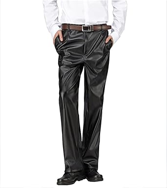 mens faux leather pants amazon