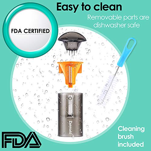 Handheld Spiral Slicer(2nd Generation) - FDA Certified & All-round Protection Detachable Clear Heavy Duty Compact Veggie Spiral Cutter,Easy-Use Vegetable Zucchini Pasta Spaghetti Maker