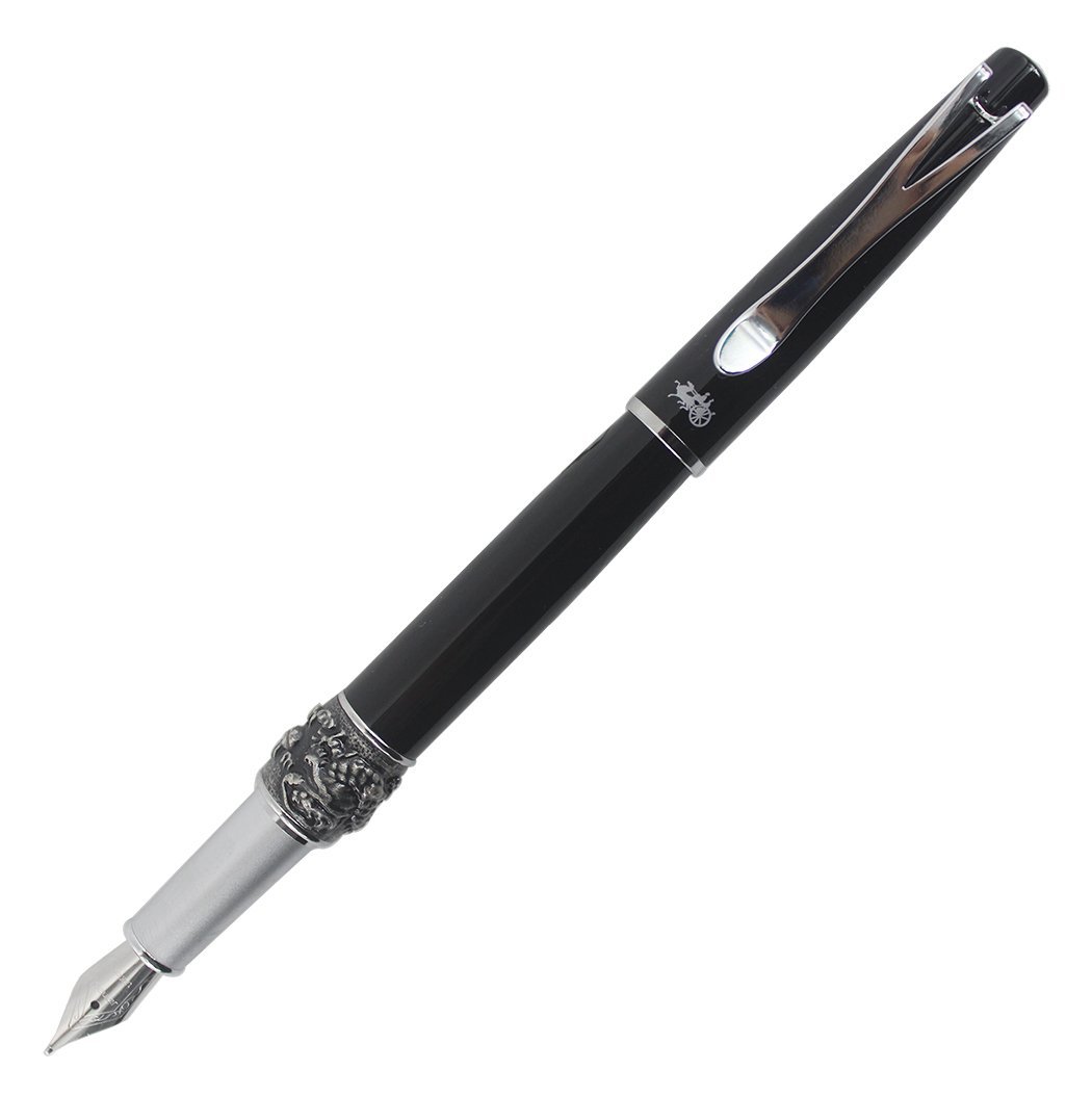 Abcsea Hovering Dragon Fountain Pen Medium Nib - Black