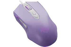Lomiluskr AJ52 RGB Wired Gaming Mouse, 7 Programmable Buttons, Computer Mice with RGB LED Backlit, 200-4800 DPI Adjustable,fo