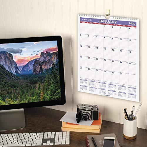 AT-A-GLANCE 2020 Monthly Wall Calendar, 12