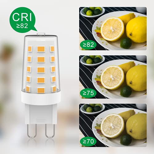 Aourow G9 LED Light Bulbs Dimmable,Energy Saving LED G9 Capsule Lamp Warm White 3000K 4W 400LM,Equivalent to 28W 33W 40W Halogen Bulb,AC 220-240V 360 Degree Beam Angle,No Flicker,Pack of 5