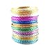 yueton Memory Wire Metal Bangles, Mixed Colors, 6.5 cm Diameter (100, dot)