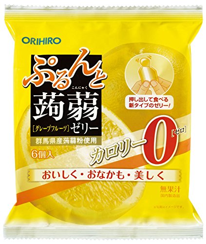 Orihiro Puru Do And Konnyaku Jelly Calorie Zero Grapefruit 18g 6 Pieces 6 Bags - 