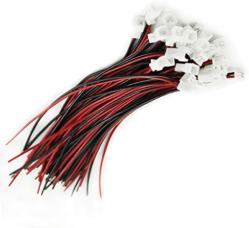 Targethobby 20 SETS Micro JST-XH 1.25 2-Pin Male and Female Connector plug with Wires Cables