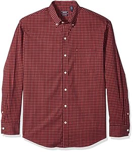 Image of IZOD Men's Premium Performance Natural Stretch Gingham Long Sleeve Shirt (Regular and Slim Fit)
